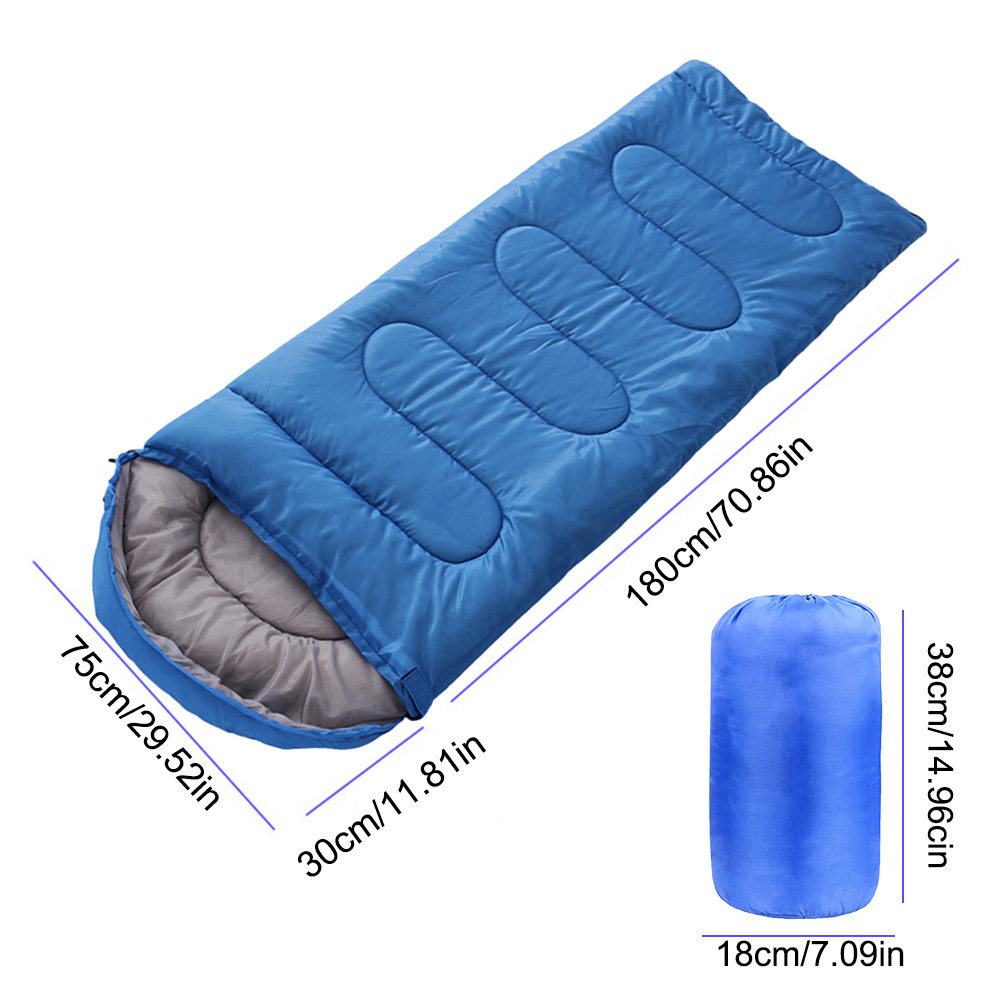Envelope Sleeping Bag Breathable Flannel Sleeping Bag Moisture-proof with Compression Sack for 3 Season Traveling Camping Hiking