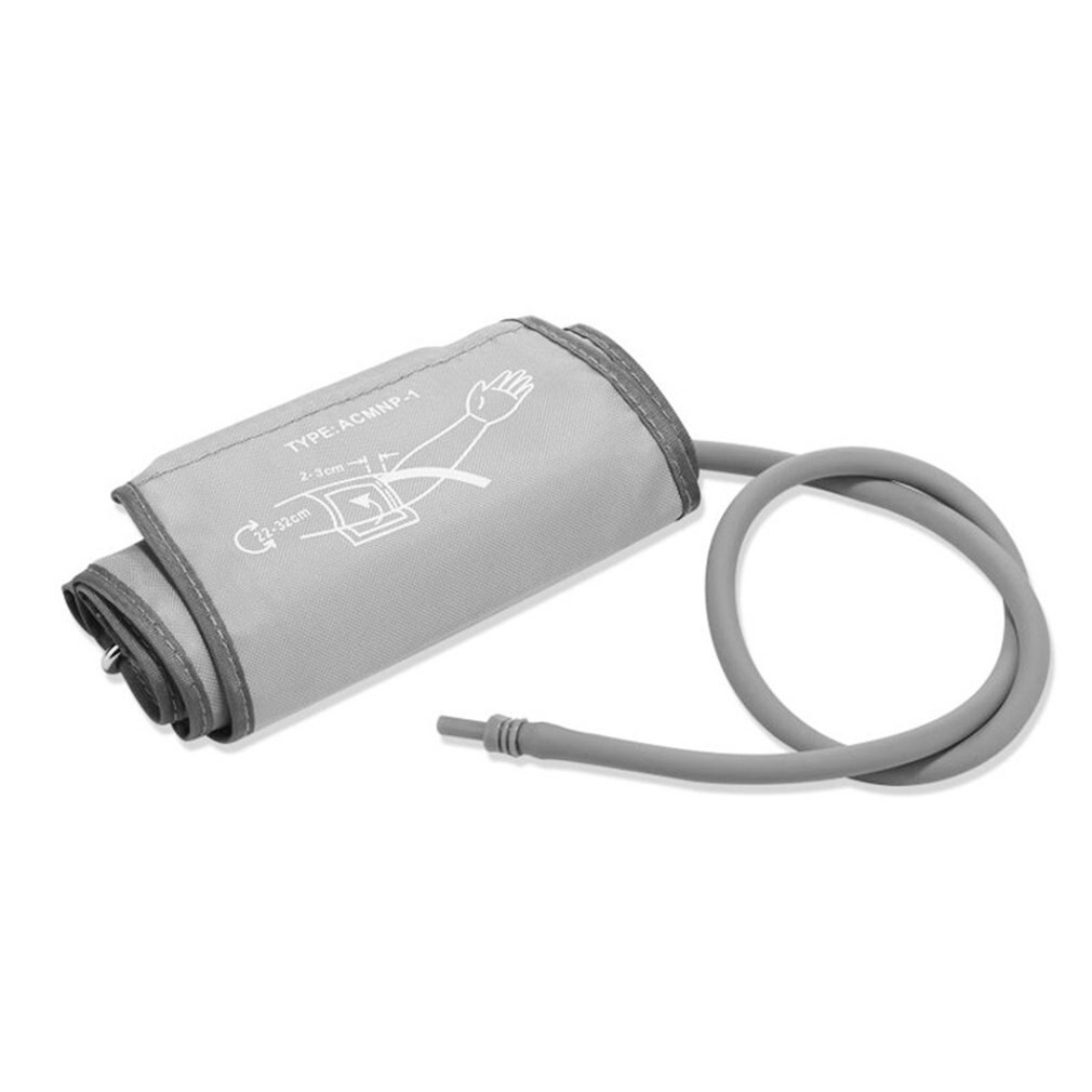 Draagbare 22-32 Cm Arm Manchet Digitale Monitorportable Enkele Buis Tonometer Manchet Voor Bloeddrukmeter Manometer Manchet: Zilver