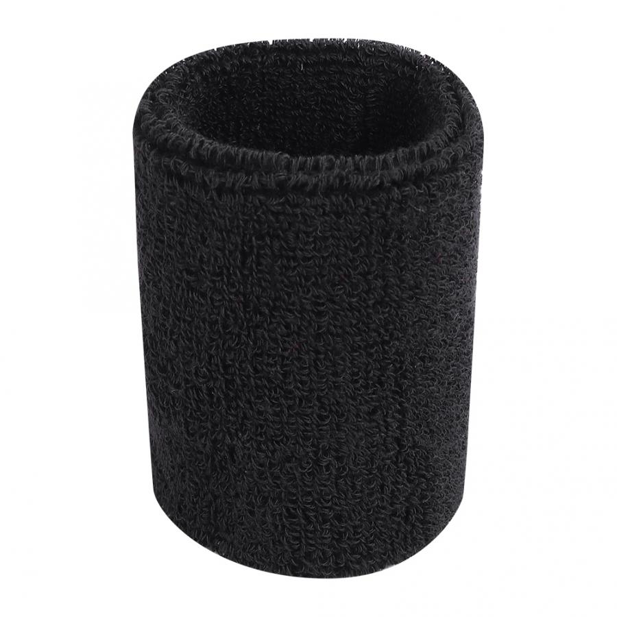 1 stuk polszweetband tennis sport polsband volleybal gym pols brace ondersteuning zweetband handdoek armband beschermer 8 cm zwart: Default Title