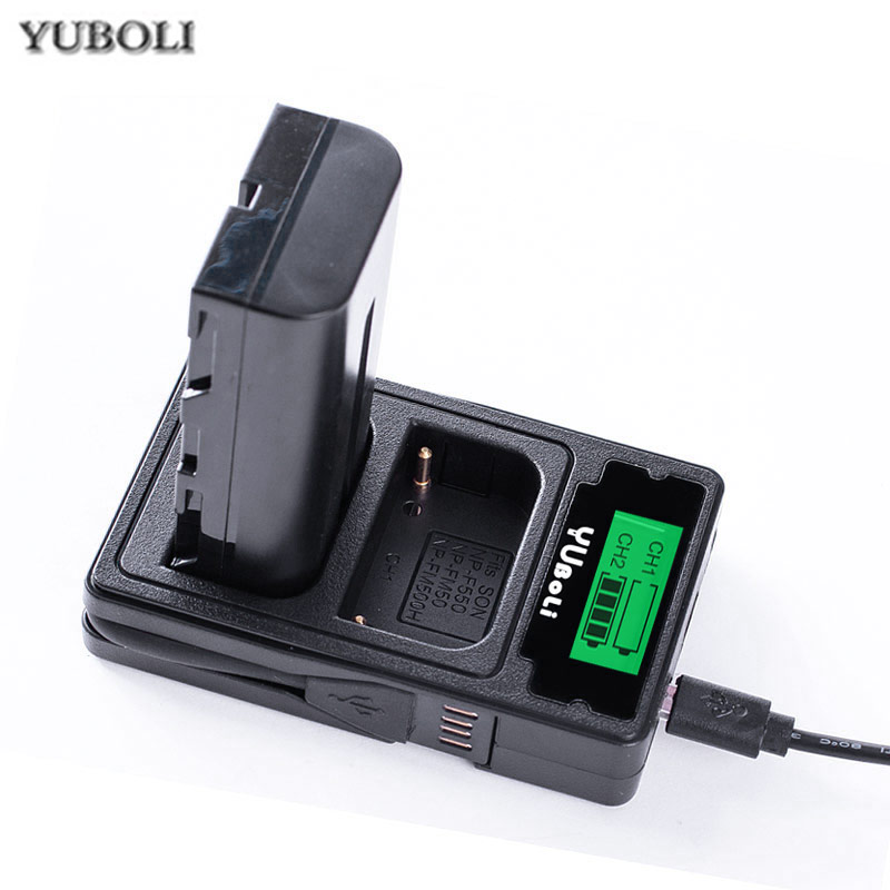 Batterie pour appareil photo sony np -f550 np-f570 np f550 f570 np-f550 /f570 et chargeur lcd double usb pour éclairage d'appareil photo -f550 np-750
