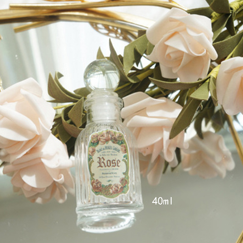 Bouteille de parfum vide en verre de cristal, étiquette palais rétro, décoration pour coiffeuse, bocaux, accessoires pour la maison: A-40ml