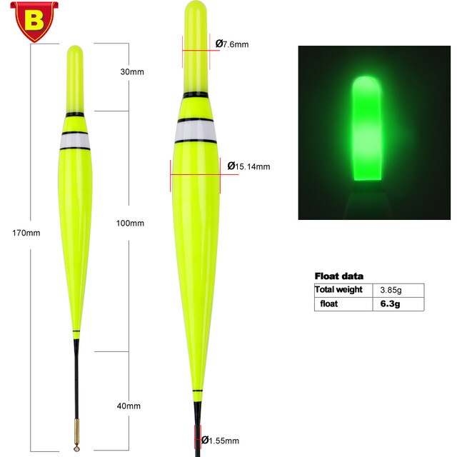Led fiskeflåd elektrisk flyder lys dybt vand flyder fiskegrej havbåd fiskeri fiskeri de pesca gratis batteri  cr425: Lysegrå