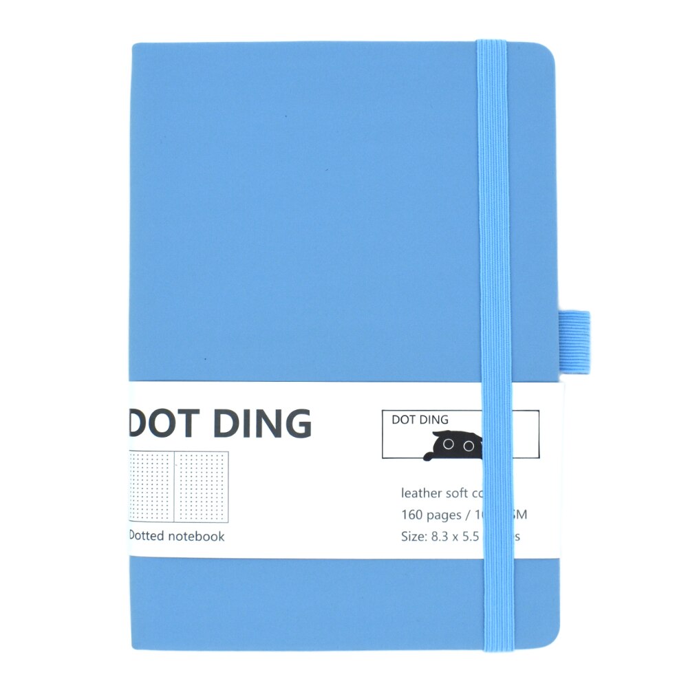 Dotted dotted-journal a5 Notebook Diary ivory white 100 GSM paper Planner Office school supplies sketchbook Stationery: sky blue