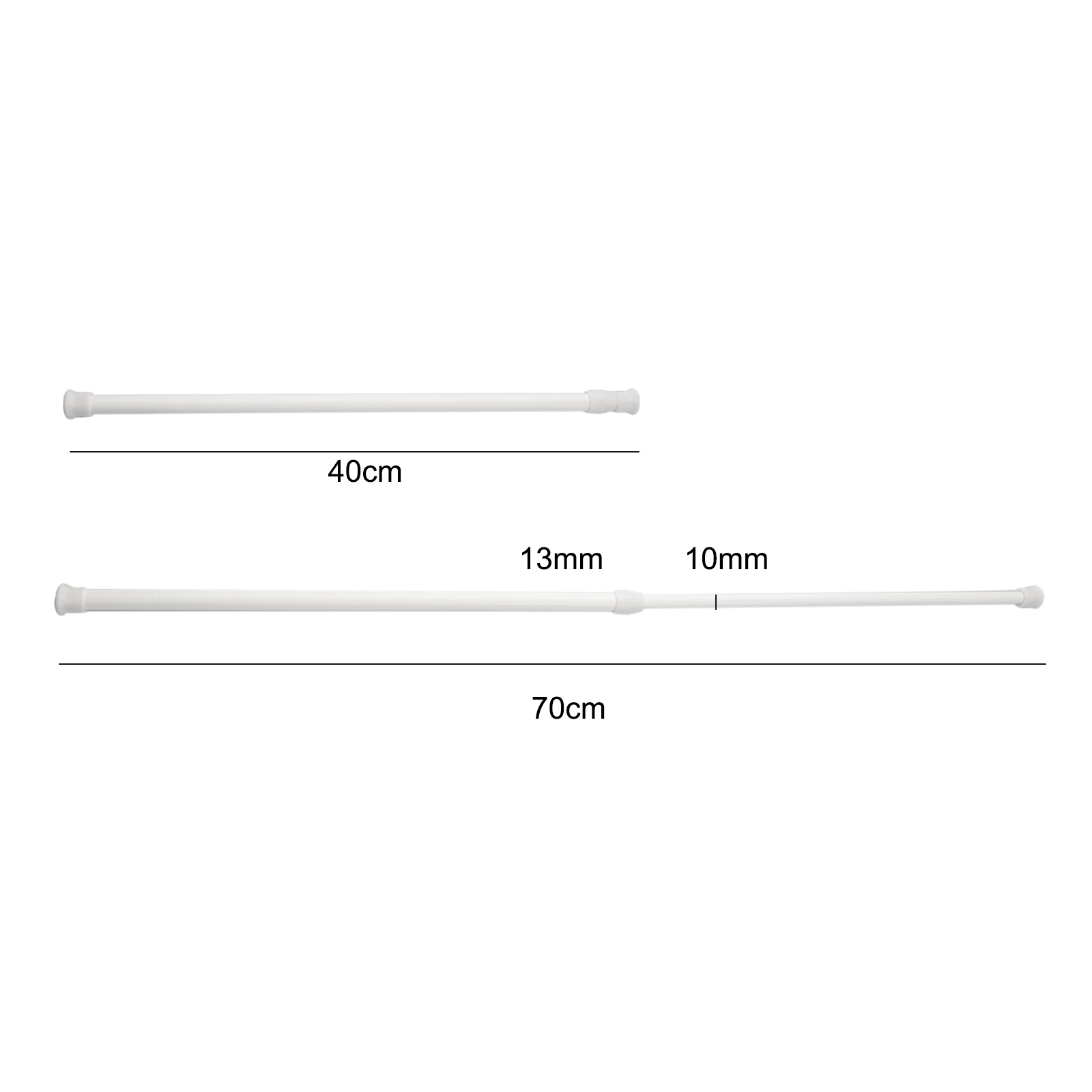 Barra de cortina, barra telescópica sin perforación, 30-50cm/40-70cm/60-110cm, armarios/ventana/cocina, Etc.