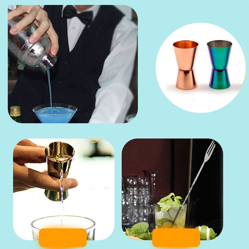 15 Ml-30 Ml Cocktail Bar Jigger Rvs Japanse Jigger Dubbele Geest Maatbeker Barman