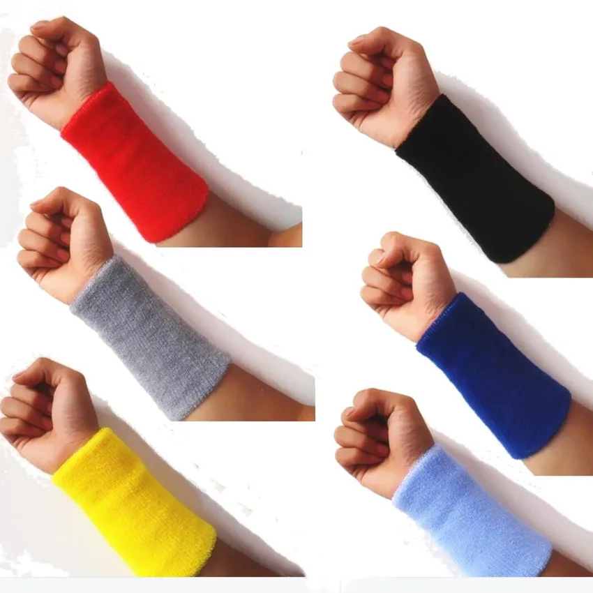 sport zweethanddoek polsbandje katoen elastisch verband handsport polsbandje gym ondersteuning polsbrace wrap carpaal tunnel