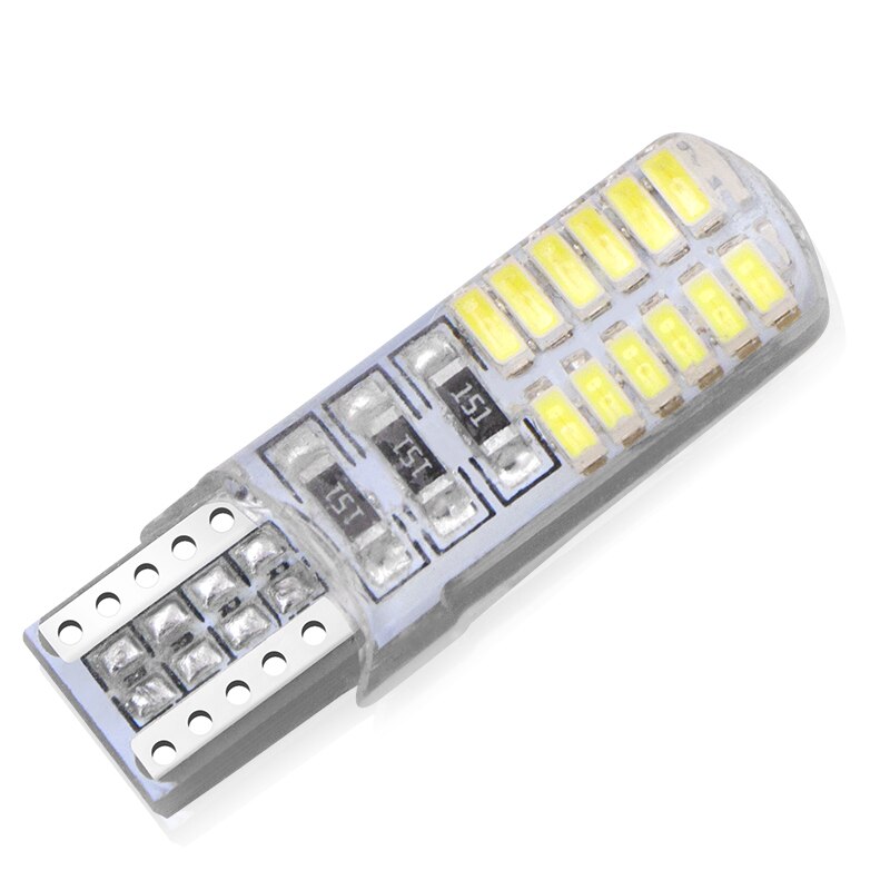 10Pc T10 W5w 24smd Auto Led-lampen Canbus Auto Licht Interieur Lamp Waterdicht Tot Signalering Plaat 12V 5w5 194 Smd 24 501