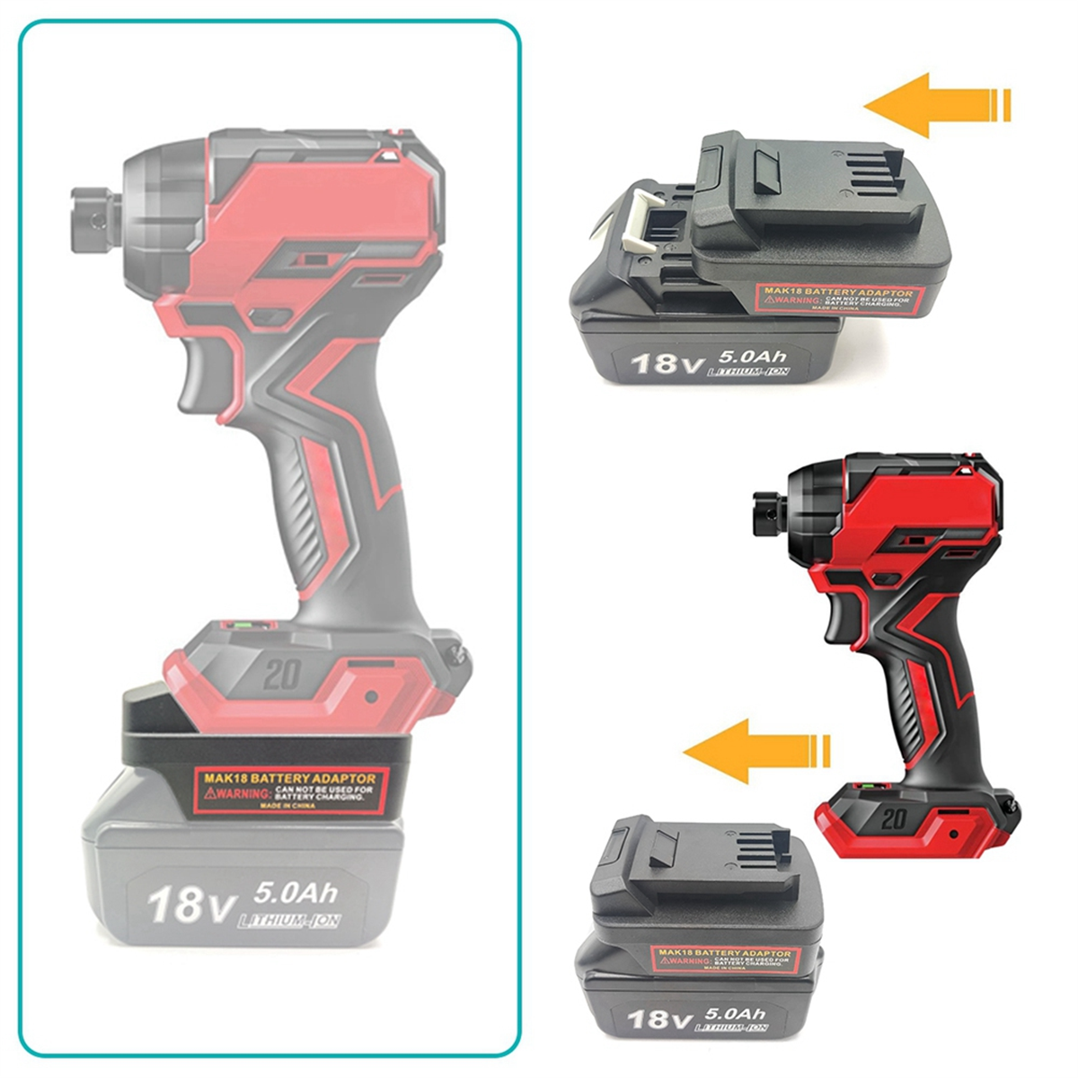 Batterij Adapter Voor Makita 18V Batterij Conversie Voor Skil 20V Lithium Batterij Tool Converter Batterij Adapter