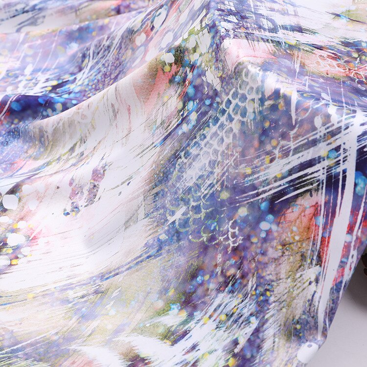 Matt stretch satin fabric meter digital printing pajamas cheongsam home wear fabric polyester spandex fabric cloth