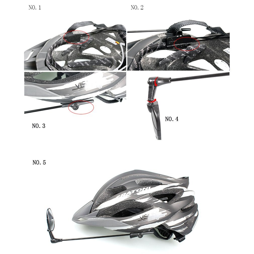 Espejo Del Casco, Vista Posterior De La Bicicleta Ajustable De 1