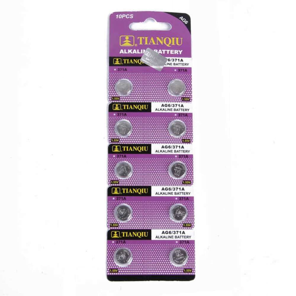 Tianqiu AG6 LR920/371 Alkaline 10'lu Knop Batterij