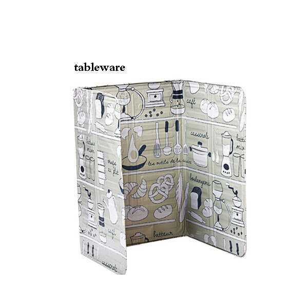 Kitchen Household Cooking Heat Insulation Oil Splash Baffle Gas Stove Baffle Oil Aluminum Foil Baffle: tableware