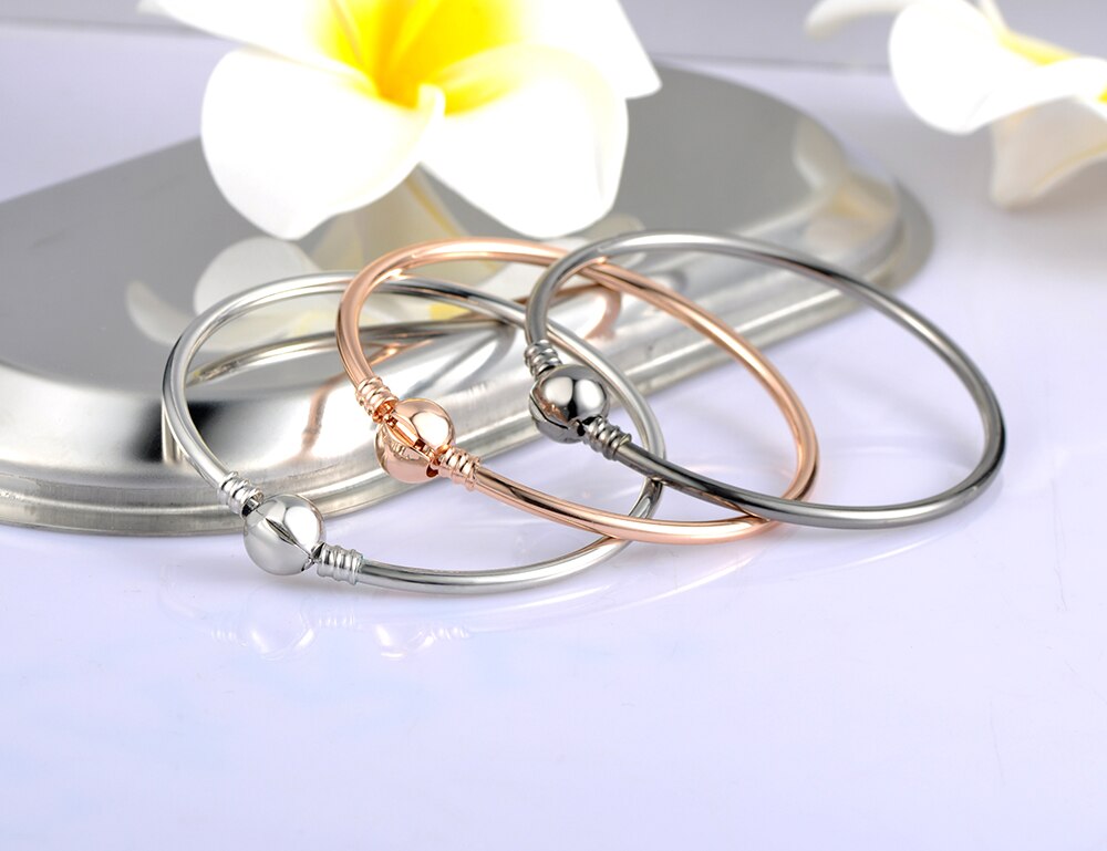 Lokaer Neo-Gothic Style Round Buckle Bracelets Diy Charm Beads Bracelet Bangle Jewelry For Women Girls Pulseira PABR502