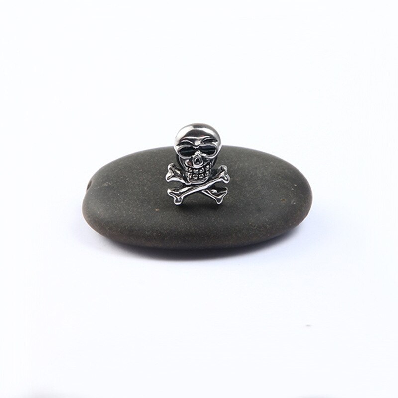 1@# Stainless Steel Earrings Hip Hop Skull Clip Earrings for Men Women Gothic Earring Rock Biker Ear Earrings: Default Title