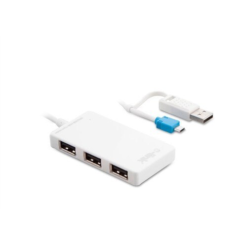 S-Link Sl-U143 Wit Usb 2.0 Kaartlezer + 3 Port Usb Hup + Micro Otg Converter