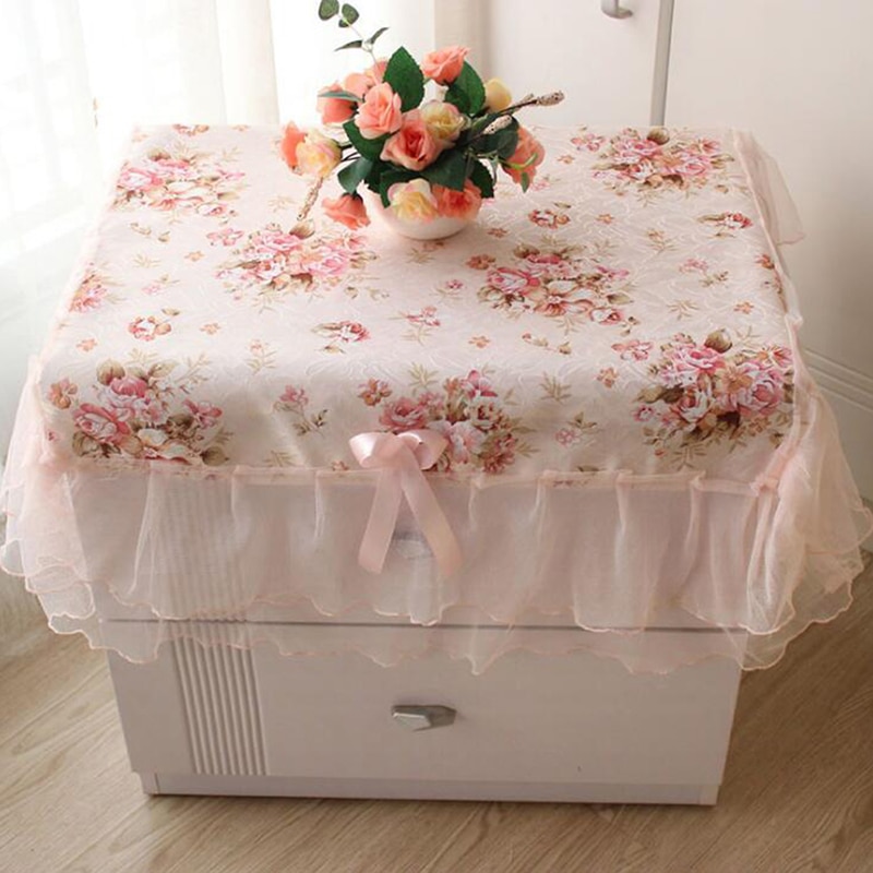 Romantisk sengebordsbetræk lille frisk sengebordsbetræk multiduge blonder dug i moderne stil