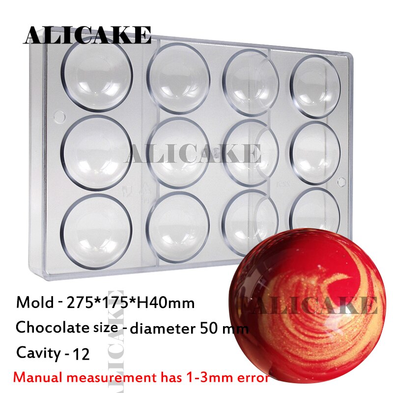 3D Polycarbonate Chocolate Molds for Chocolates Bar Mold Baking Pastry Confectionery Tools Cake Candy Bonbon Moulds Form Tray: 12-2251