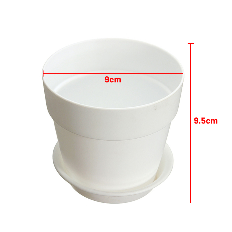 Pot de fleurs rond en résine plastique, 1 pièce, jardinière succulente, décor de jardin extérieur de maison avec plateau, plantes de jardin