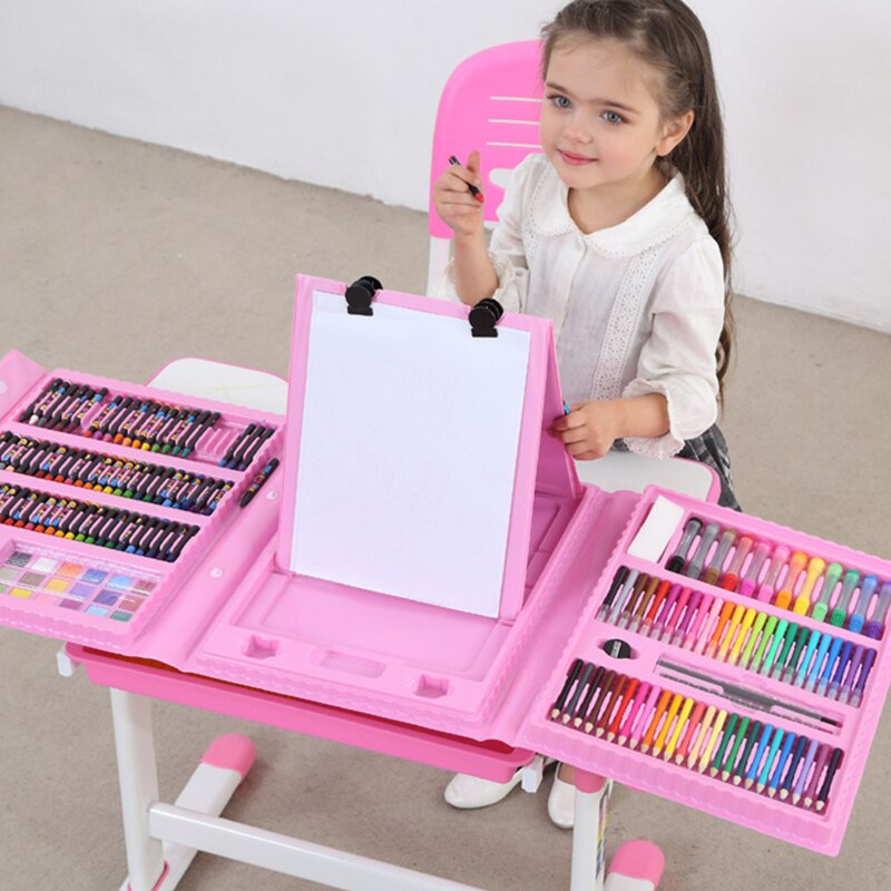 Children&#39;s Drawing Set Pencil Crayon Watercolor Pens With Drawing Board School Water Painting Supplies Educational Toys