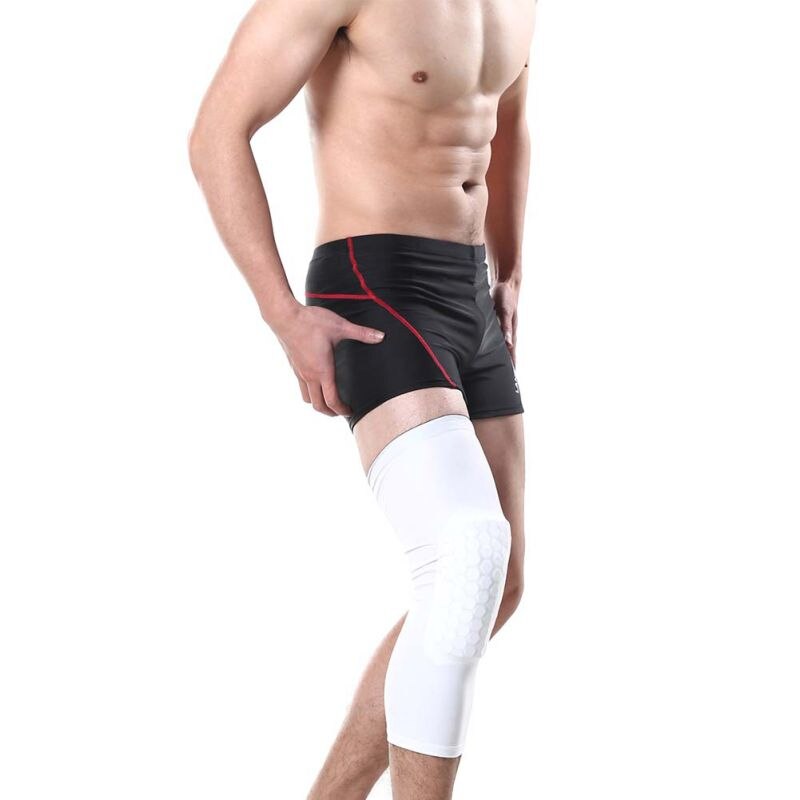 1 Pc adulte hommes enfants sport basket-ball Pad jambe genou à manches longues protecteur Gear Crashproof jambières