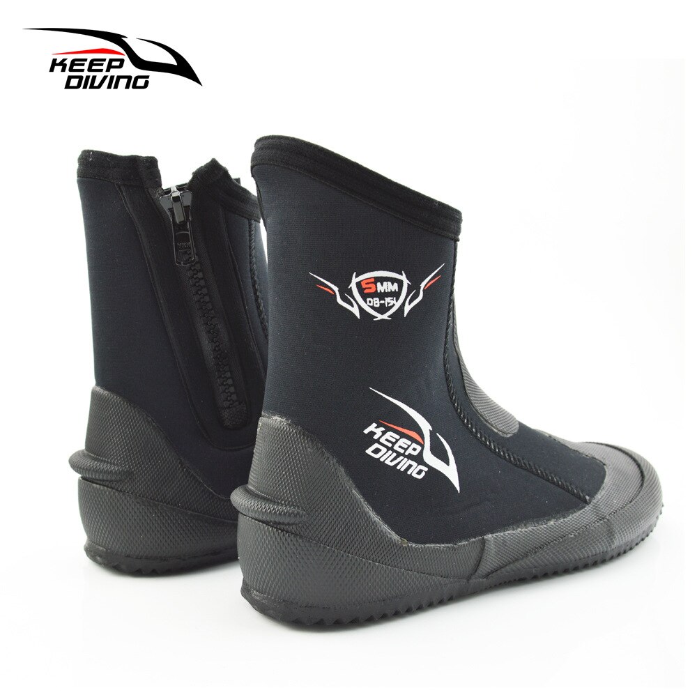 Blijf duiken, echte 5mm neopreen schoenen, hoge elastische duiklaarzen, warme zachte schoenen voor speervissen, kajakken, snorkelen, surfen