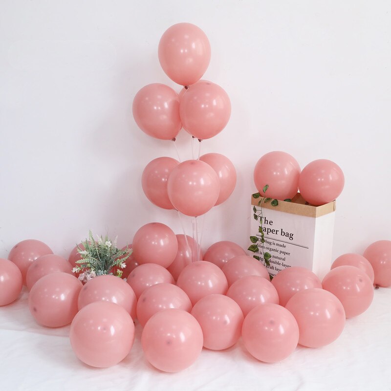 25/50Pcs 10Inch Retro Ballonnen Dusty Roze Retro Groene Caramel Koffie Ballon Helium Globos Bruiloft Douche Verjaardag decoratie
