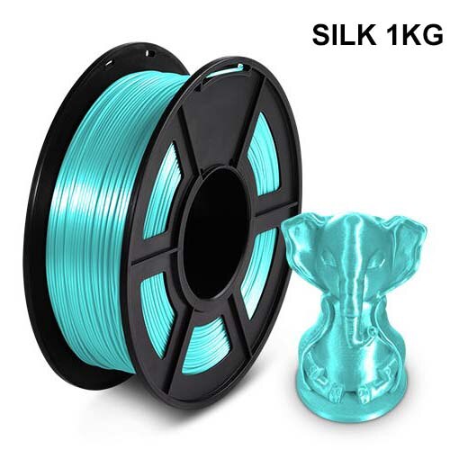 PLA Filament pla silk sffect 1KG For 3D Printers Filament 1.75MM 330M 2.2lbs Silk Texture Refills Biodegradable Material: SILK-GREEN