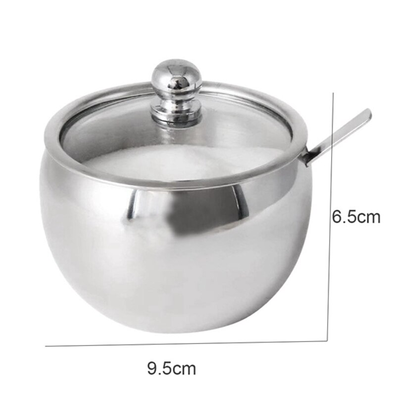 German Style Seasoning Box Stainless Steel Seasoning Pot Household Kitchen Seasoning Bottle Seasoning Bottle Salt Shaker