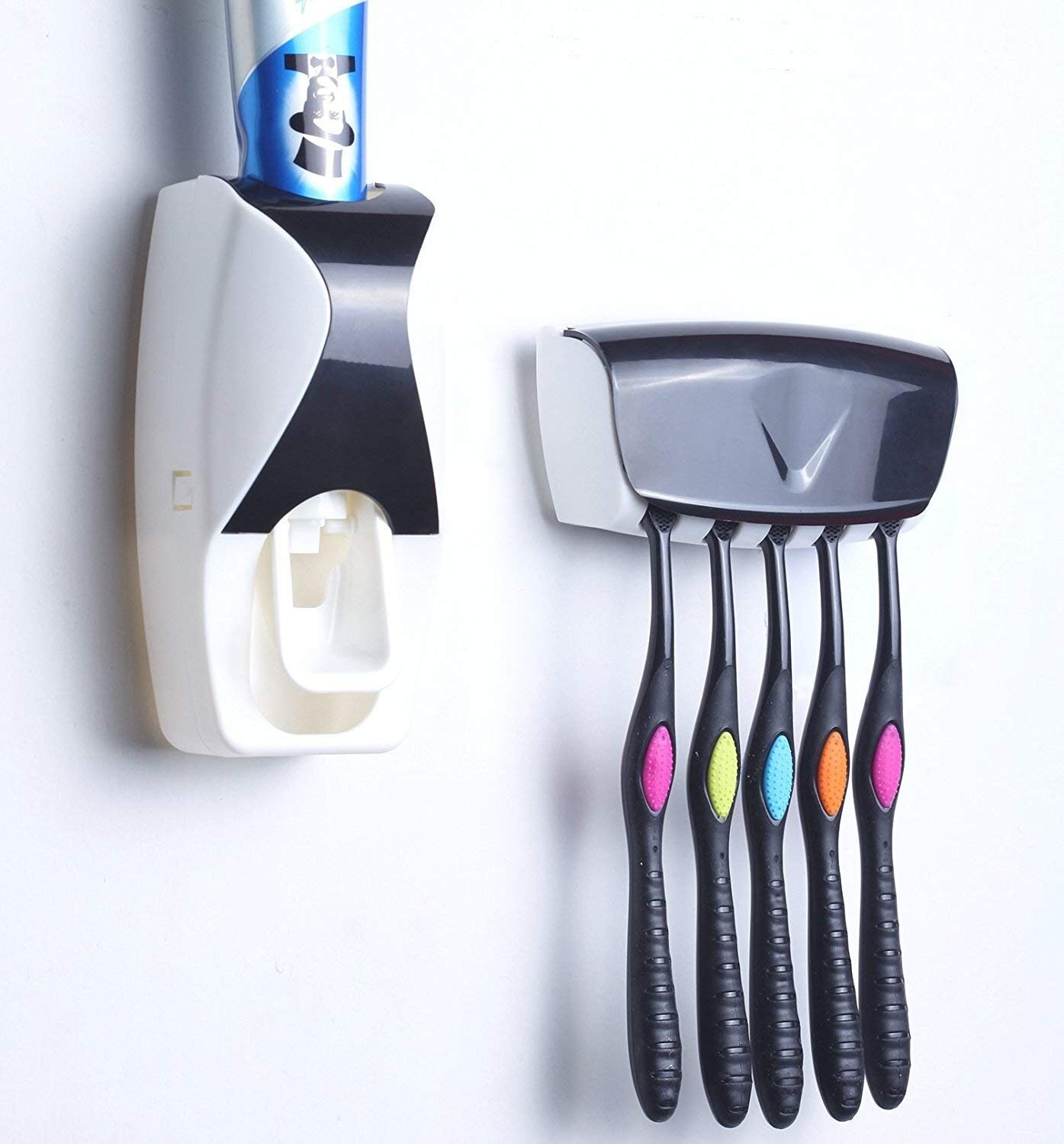 Handsfree Automatische Tandpasta Dispenser met Wandmontage Tandenborstelhouder Badkamer Accessoires (Multi Kleur)