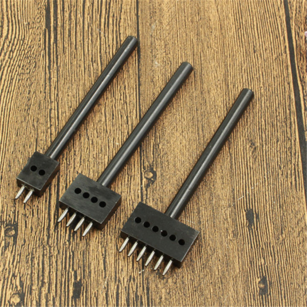 Ceinture acier losange 4/5mm 2/4/6 dents en cuir artisanat outils trou burin Graving couture poinçon outils Kit bricolage trou
