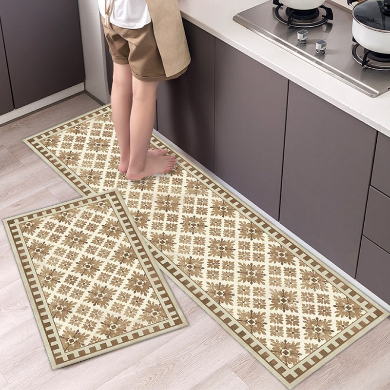 Moderne Küche matt Einfache nordisch Stil Lange Streifen Bereich Teppich Absorption Fußmatt Eingang Anti-Unterhose Boden Teppich Hause Dekor: 1200mm x 1200mm / verrotten