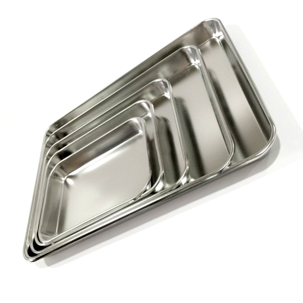 Heißer Rechteck Backformen Backofen Pan Kuchen Cookies Pizza Edelstahl Backblech Platte Backen Gerichte und Pfannen Küche Werkzeuge