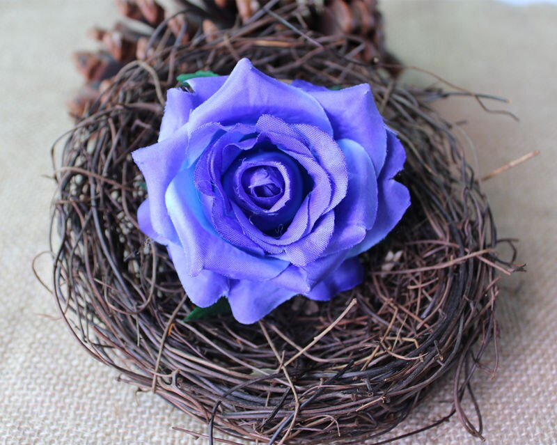 50Pcs silk Artificial rose flower heads wedding party box accessory Xmas decor wreath silk rose flores artificiales: H