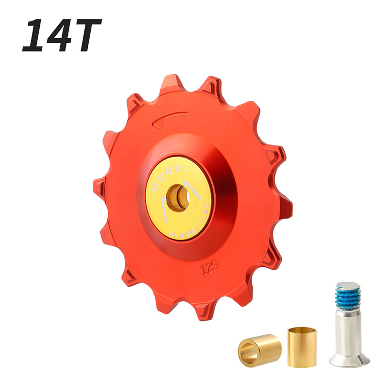 MUQZI Bike Pulley 11T 12T 13T 14T Rear Derailleur Jockey Wheel 7 8 9 10 11 12 Speed Chain Ceramic Pulley: Orange