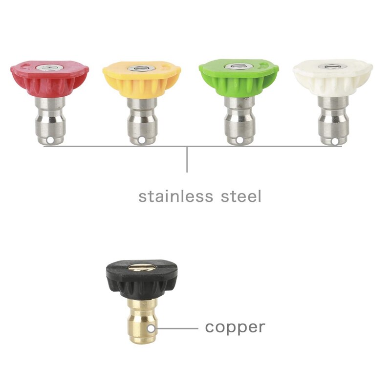 Pressure Washer Gutter Cleaner Attachment, Angled Extension Wand for Gutter Cleaning, 5 Spray Nozzle Tips, 1/4 Inch Quick Connec