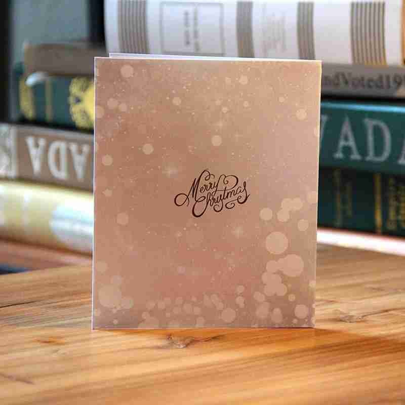 3D Vouwen Type Lase Card Kerst Verjaardag Bruiloft Papier Kerst Verjaardag Cadeau Card Uitnodigingen Wenskaart A4W3