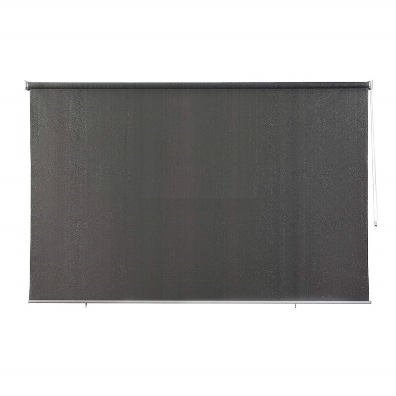 Balcony Window Sunscreen Net Windproof Rainproof Roller Blinds Privacy Shade Curtain Anti-UV Sun Shade Net Mulity Colour: Black 1X1.8M