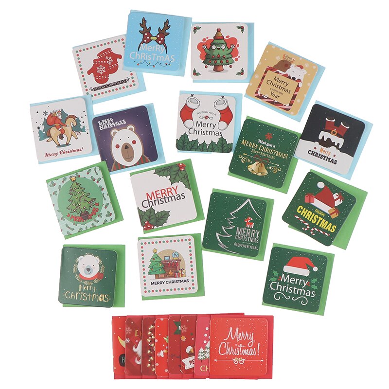 Merry Christmas Postcard Christmas Card with Envelopes Korean Style Greeting Card Birthday Card Card Set