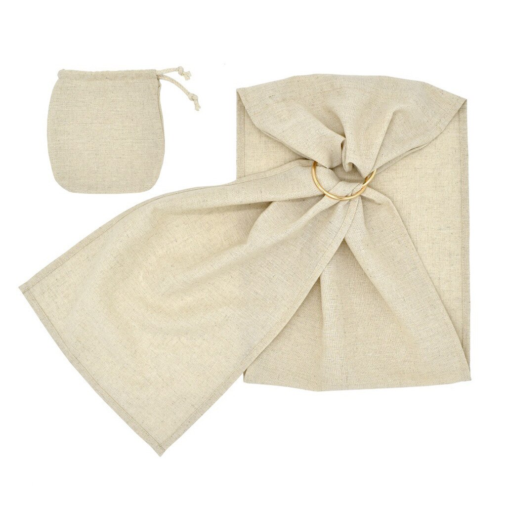 Toddler Baby Linen Solid Doll Carrier Doll Ring Sling Children's Toy Ring Sling: Beige