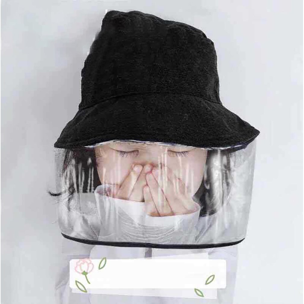 Child protection cap Fisherman's hat Non-removable Student hanging mask hat Epidemic Prevention Sun Cap 1 Piece