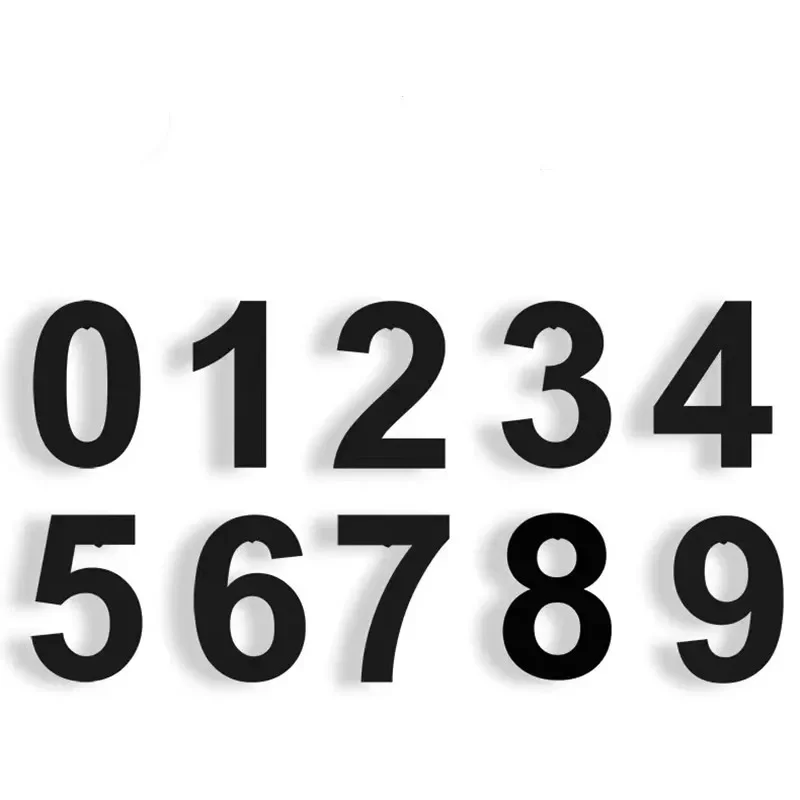 15/20/25/30cm Metal Floating House Numbers Screw Install Doorplate Address Sign Plate Outdoor Street Door Plaque Number For Home