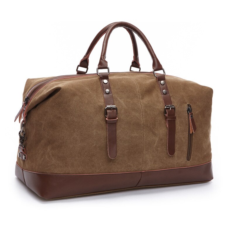 MARKROYAL-Bolso de viaje de cuero para hombre, bolsa de viaje, Maleta de viaje, bolso marinero para hombre, bolsa de viaje grande para fin de semana: Coffee