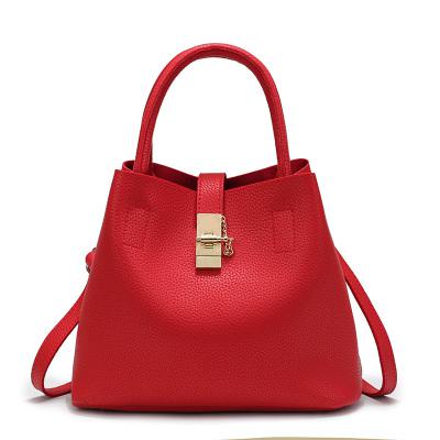 DAUNAVIA- Vintage Women's Handbags Famous Brand Candy Shoulder Bags Ladies Totes Simple Trapeze Women Messenger Bag: red