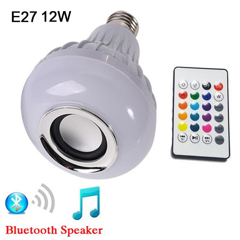 15W Bluetooth Smart Bulb LED 5W 10W RGB Magic Lamp E27 Color Change Light Bulb Smart Home Lighting Compatible IOS/Android: RGB E27 12W