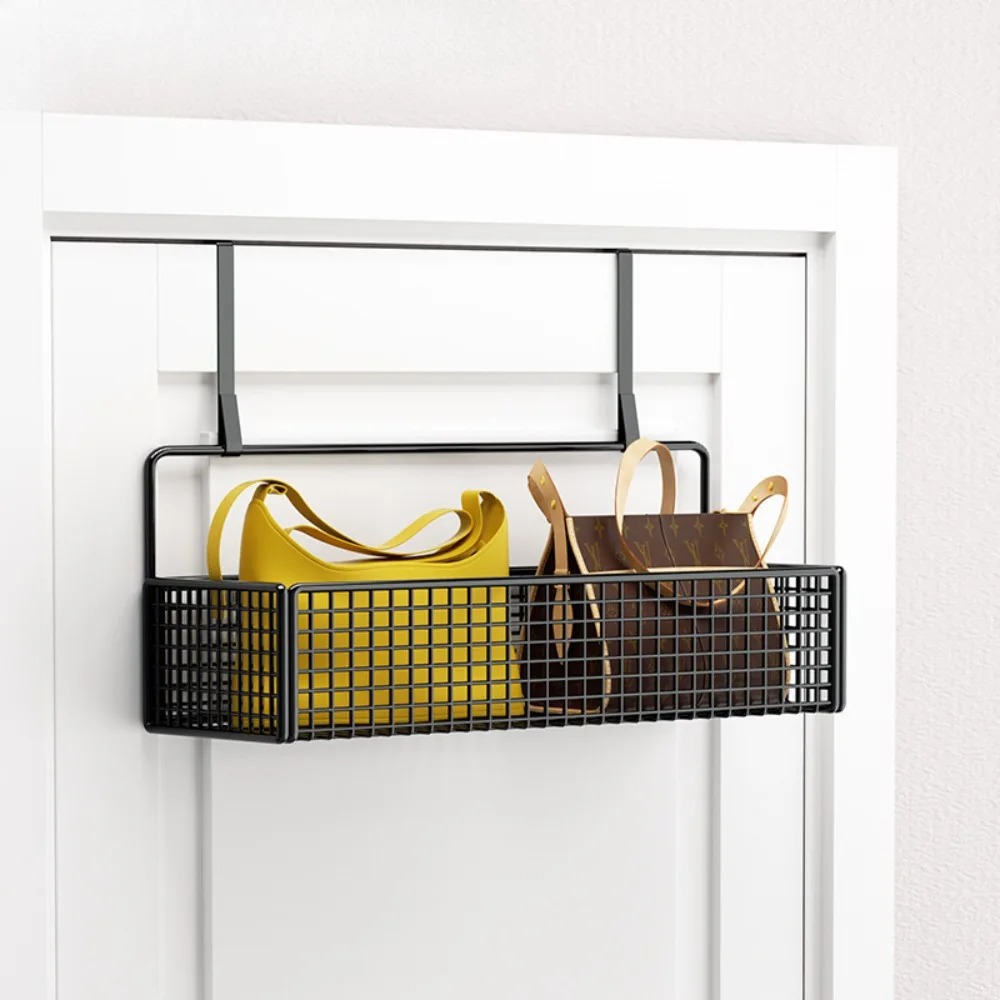 Door Mounted Shelf with Hooks Kitchen Wall Mount Storage Shelves Bathroom Organiser Multifunctional Toiletries Organiser Shelf