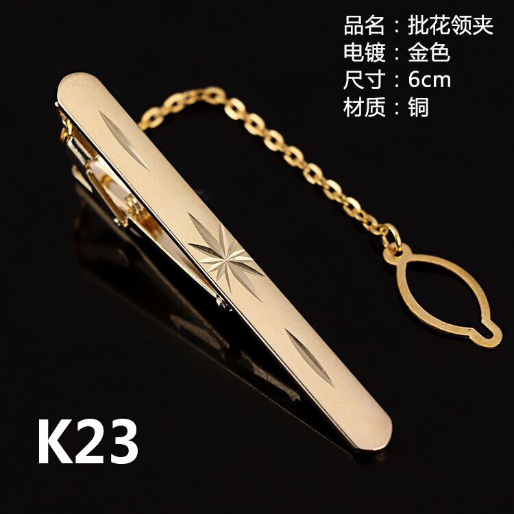 Goldron-pince à cravate classique pour hommes, pince à cravate en alliage pour collier en émail de , Pin au mètre, Business: K23