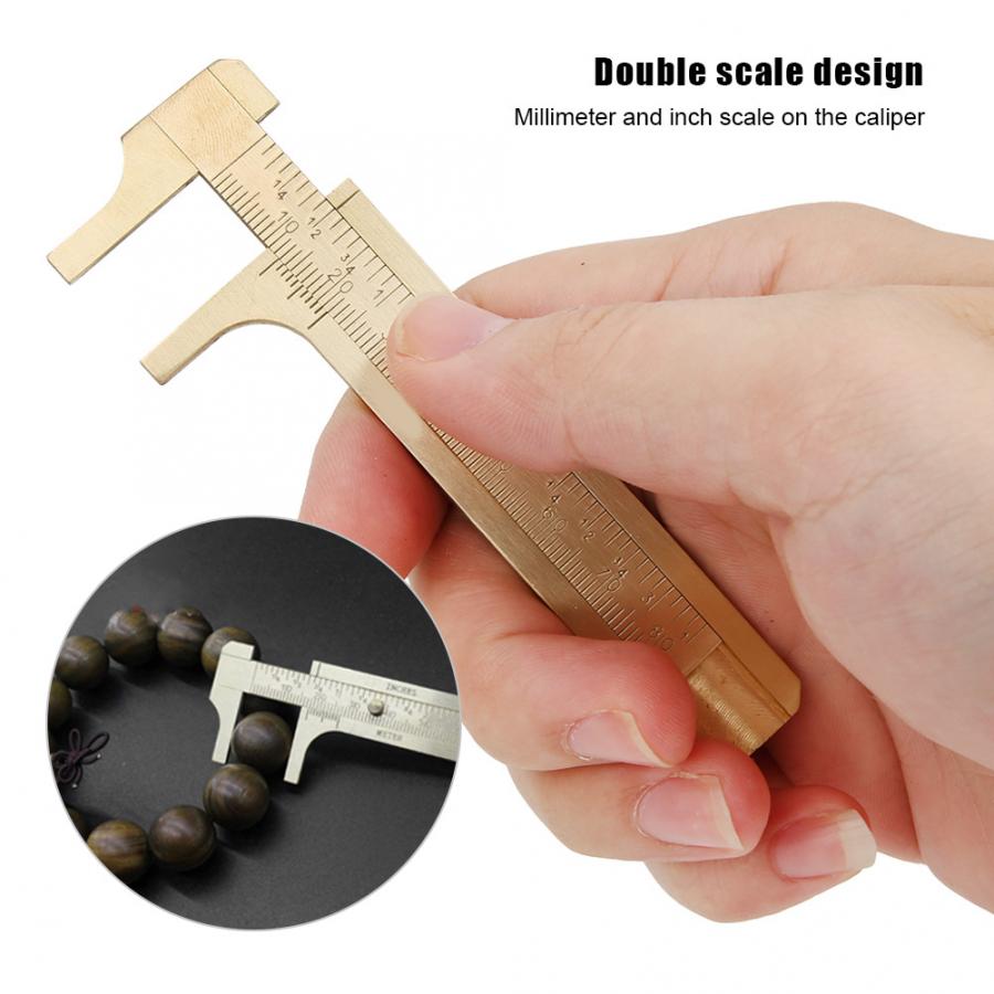 Double Scale Vernier Caliper Brass Jewelry Maker Measuring Ruler Authenticate Caliper Chemistry