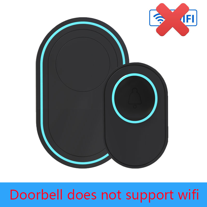 Wireless WiFi Doorbell Tuya Smart Home Security Alarm System Connect 433MHz Detector Alert Mode Welcome Doorbell LED Lights Kit: Khaki