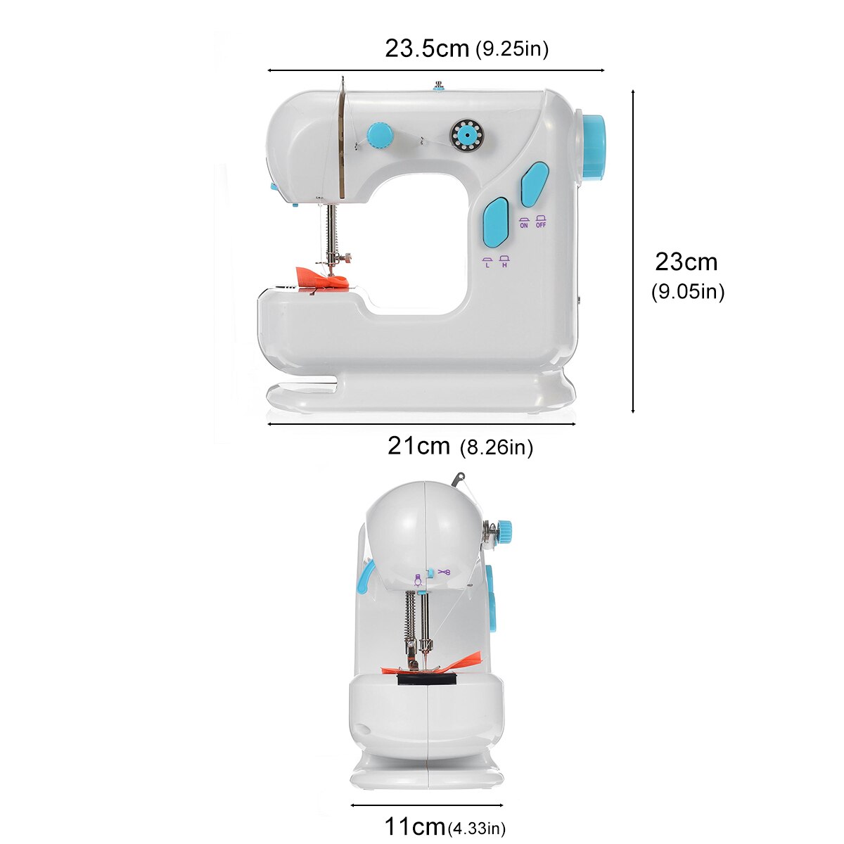 Fanghua Mini Sewing Machine Household Multifunction Double Thread And Speed Free-Arm Crafting Mending LED