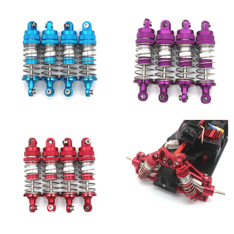 Mjx 14301 13402 14303 1/14 RC control remoto coche accesorios de mejora de metal amortiguadores de presión de aceite delanteros y traseros